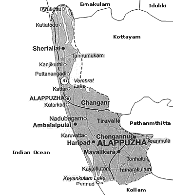 Map Of Alappey