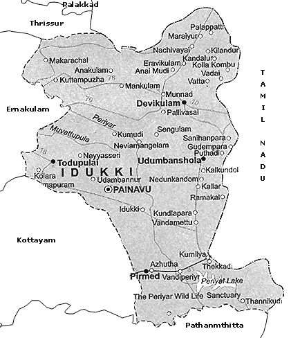 Map Of Pathanamthitta