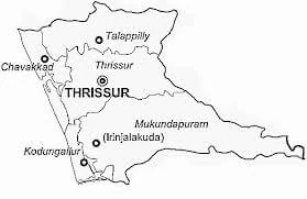 Map Of Thrissur